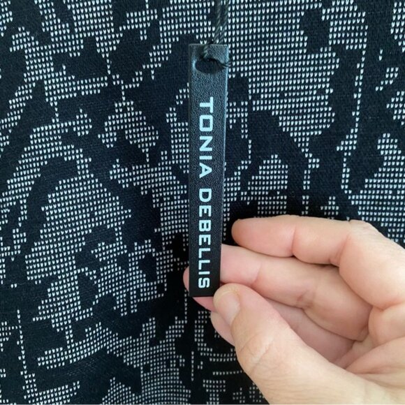 Tonia Debellis Tunic Womens XL Black Knit Mesh Long Sleeve High Low Lagenlook - Picture 8 of 15